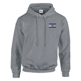 Sweat à capuche drapeau d’israël broderie coton mélangé
