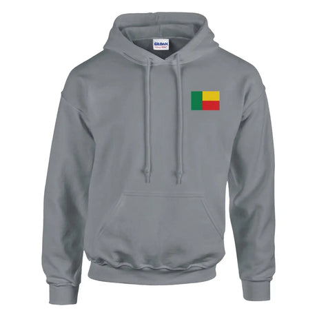 Sweat à capuche drapeau du bénin en broderie - pixelformaflag