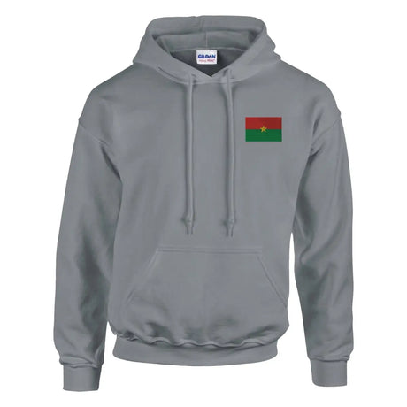 Sweat à capuche Drapeau du Burkina Faso en broderie - Pixelforma 