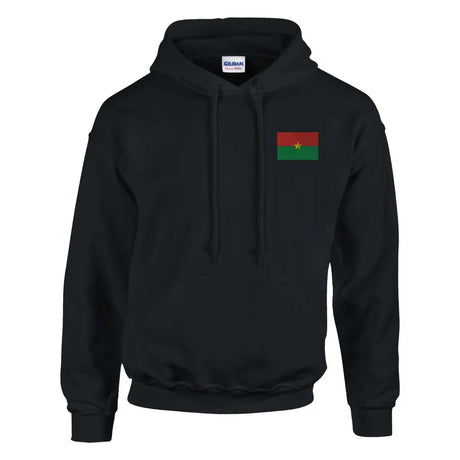 Sweat à capuche Drapeau du Burkina Faso en broderie - Pixelforma 