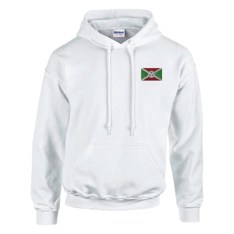 Sweat à capuche Drapeau du Burundi en broderie - Pixelforma 