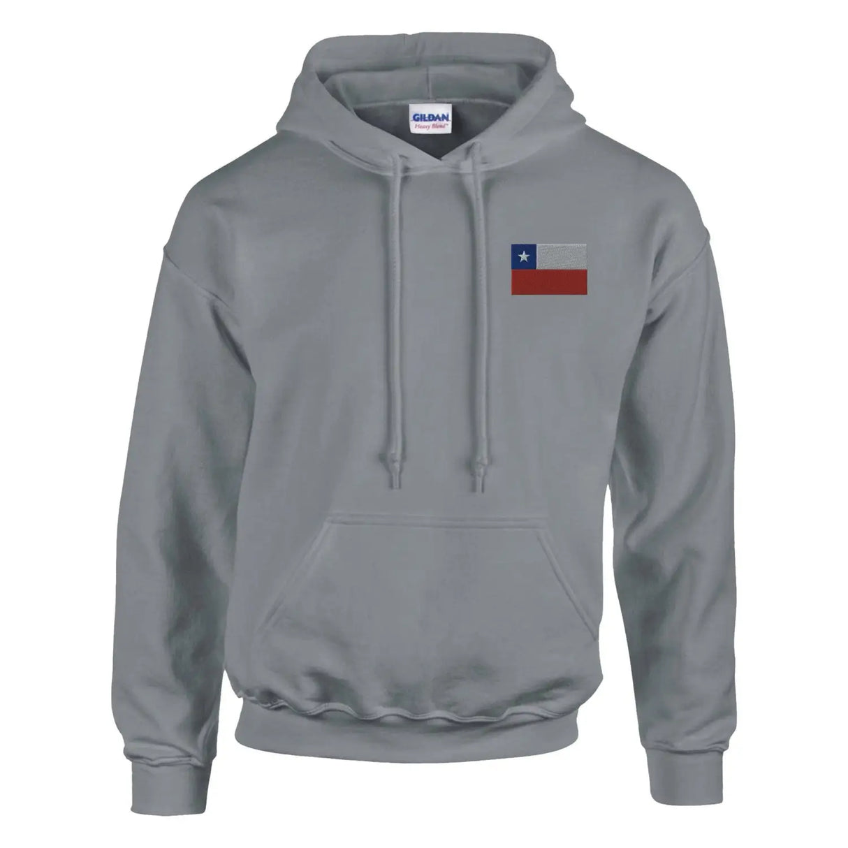 Sweat à capuche drapeau du chili en broderie - pixelformaflag