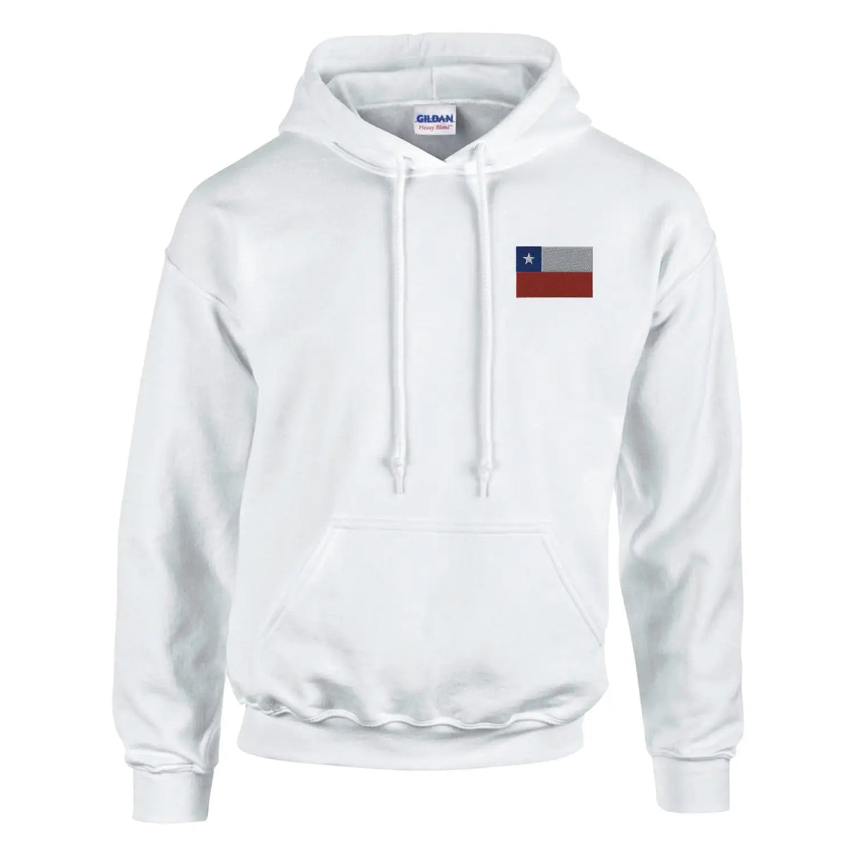 Sweat à capuche drapeau du chili en broderie - pixelformaflag