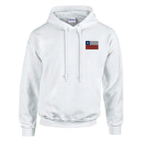Sweat à capuche drapeau du chili en broderie - pixelformaflag