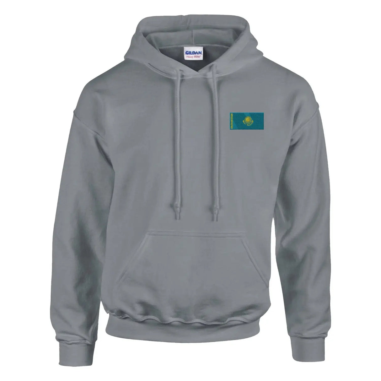 Sweat à capuche drapeau du kazakhstan en broderie - pixelformaflag