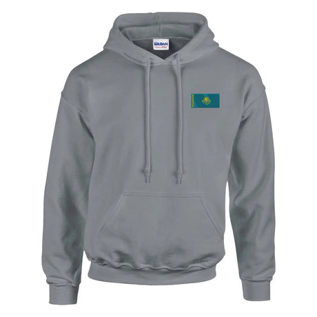 Sweat à capuche drapeau du kazakhstan en broderie - pixelformaflag