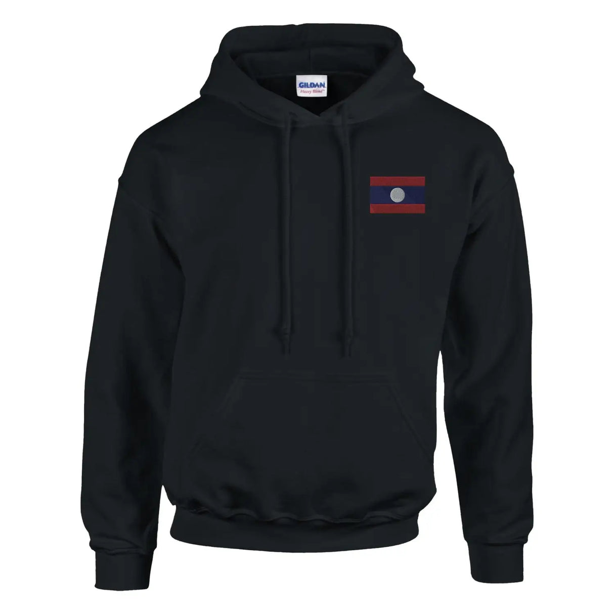 Sweat à capuche drapeau du laos en broderie - pixelformaflag