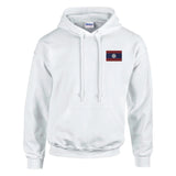 Sweat à capuche drapeau du laos en broderie - pixelformaflag