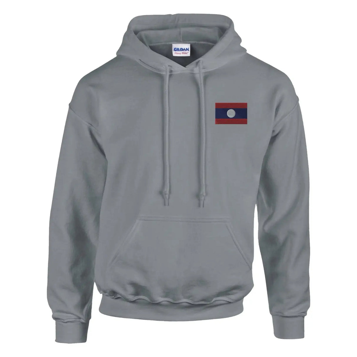 Sweat à capuche drapeau du laos en broderie - pixelformaflag
