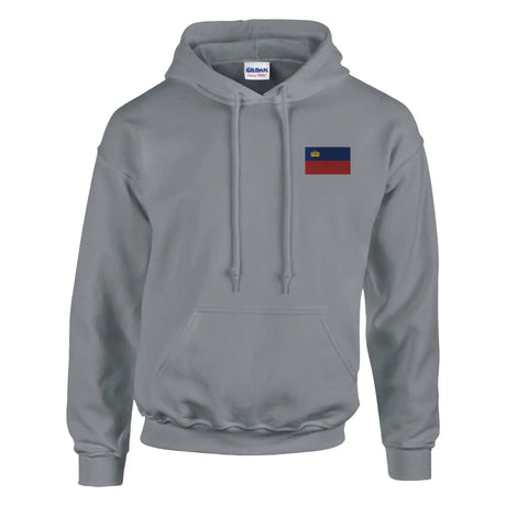 Sweat à capuche Drapeau du Liechtenstein en broderie - Pixelforma 