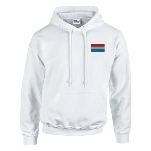 Sweat à capuche Drapeau du Luxembourg en broderie - Pixelforma 