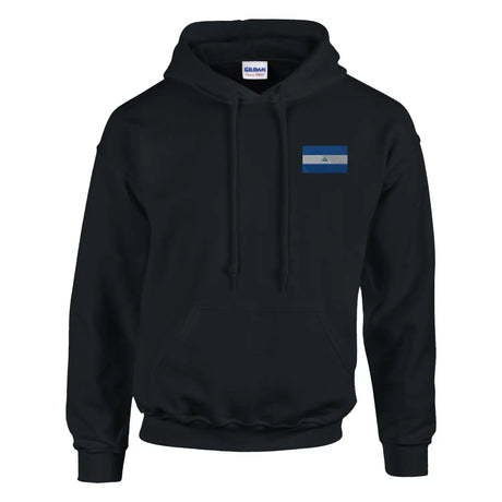 Sweat à capuche drapeau du nicaragua en broderie - pixelformaflag