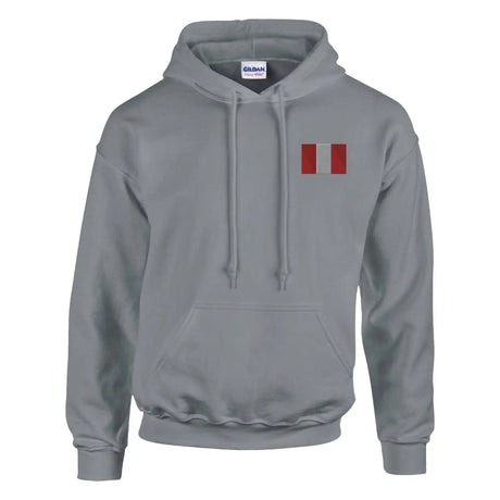 Sweat à capuche drapeau du pérou en broderie - pixelformaflag