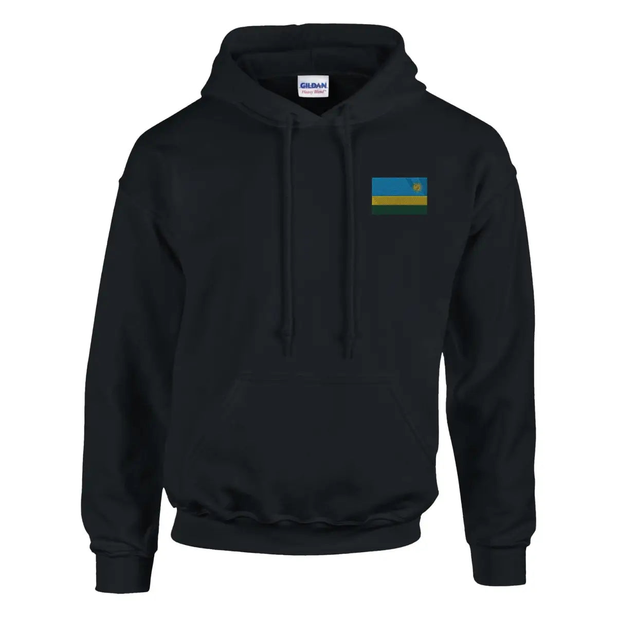 Sweat à capuche Drapeau du Rwanda en broderie - Pixelforma 