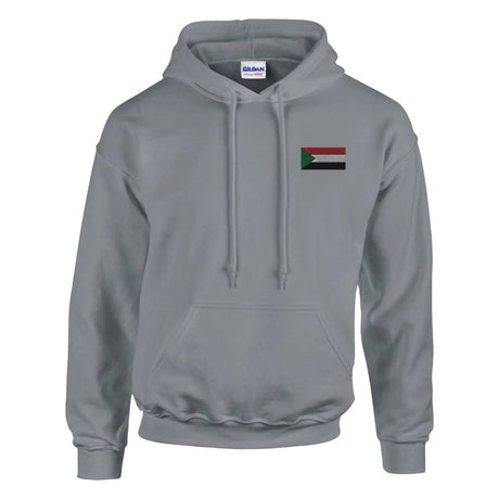 Sweat à capuche drapeau du soudan en broderie - pixelformaflag