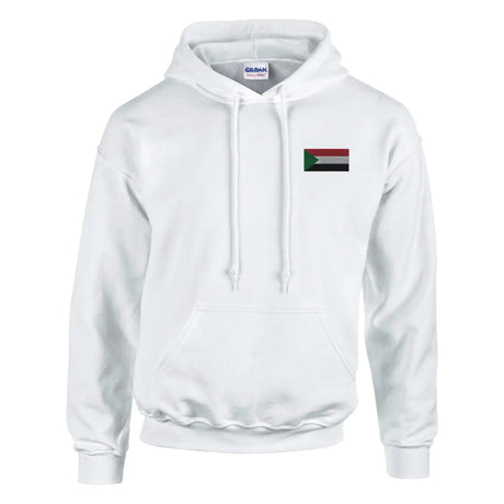 Sweat à capuche drapeau du soudan en broderie - pixelformaflag