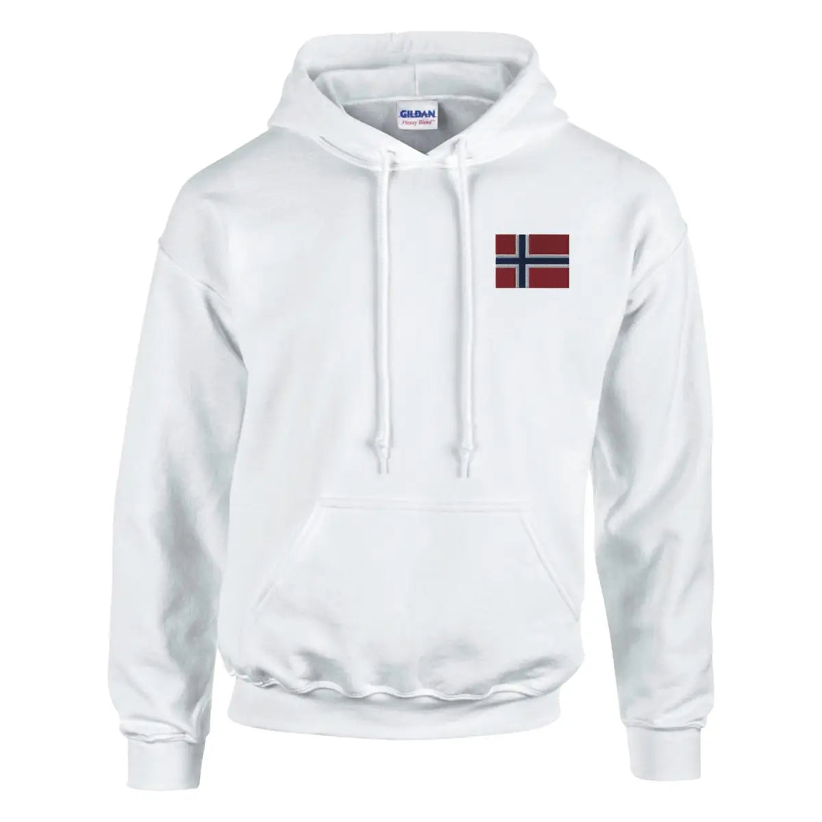 Sweat à capuche Drapeau du Svalbard et de Jan Mayen en broderie - Pixelforma 