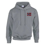 Sweat à capuche Drapeau du Svalbard et de Jan Mayen en broderie - Pixelforma 