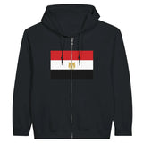 Sweat à capuche drapeau égypte à fermeture éclair - pixelformaflag