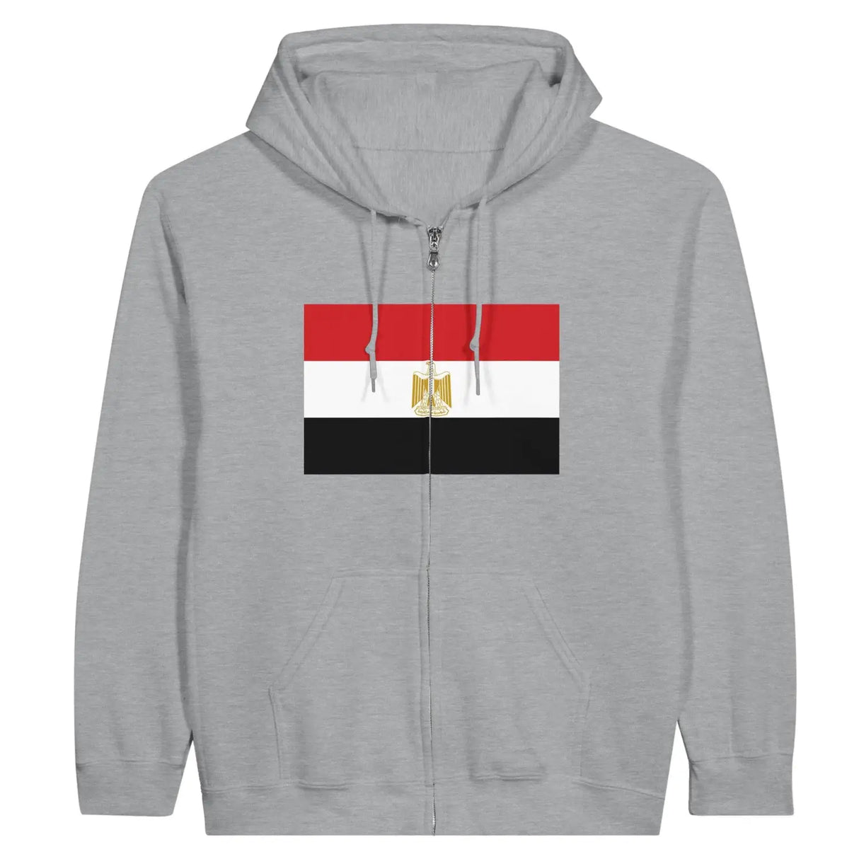 Sweat à capuche drapeau égypte à fermeture éclair - pixelformaflag