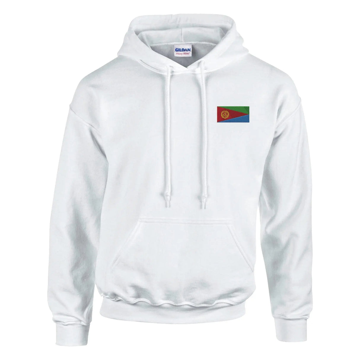 Sweat à capuche drapeau érythrée coton mélangé brodé