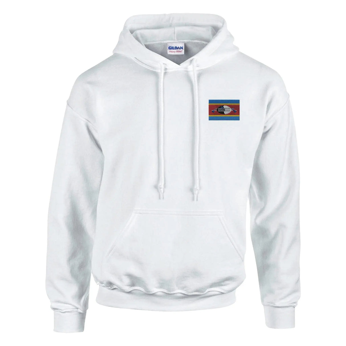 Sweat à capuche drapeau eswatini brodé coton mélangé