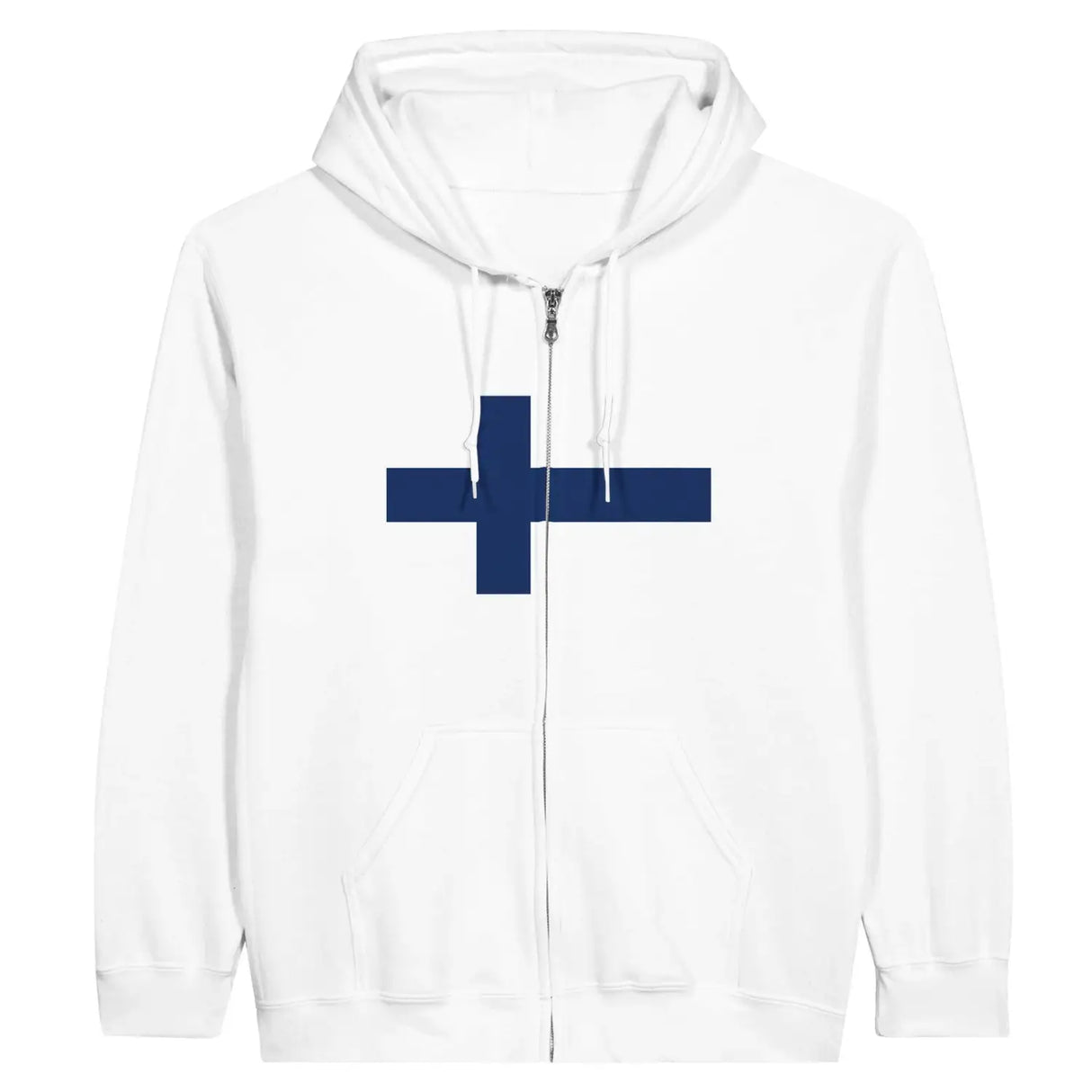Sweat à capuche drapeau finlande à fermeture éclair - pixelformaflag