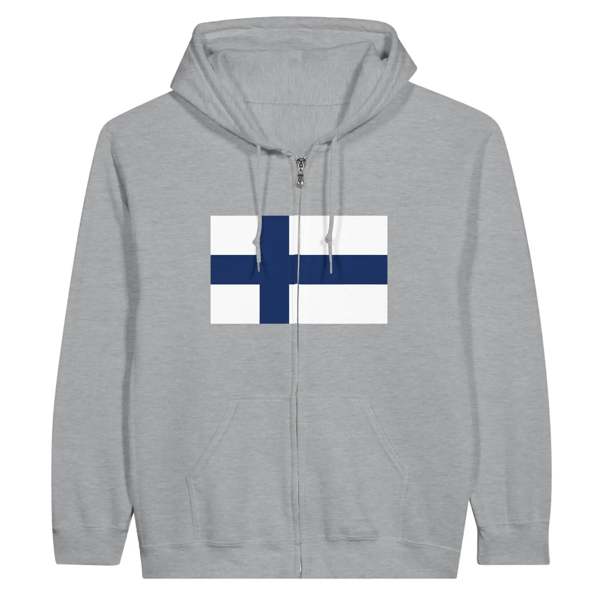 Sweat à capuche drapeau finlande à fermeture éclair - pixelformaflag
