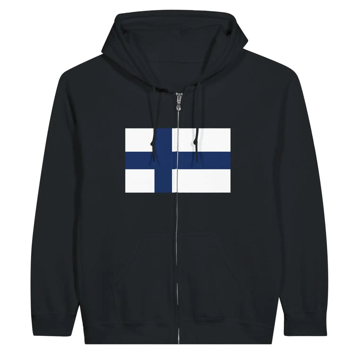 Sweat à capuche drapeau finlande à fermeture éclair - pixelformaflag