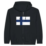Sweat à capuche drapeau finlande à fermeture éclair - pixelformaflag