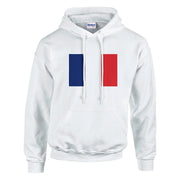 Sweat à capuche drapeau france coton mélangé brodé