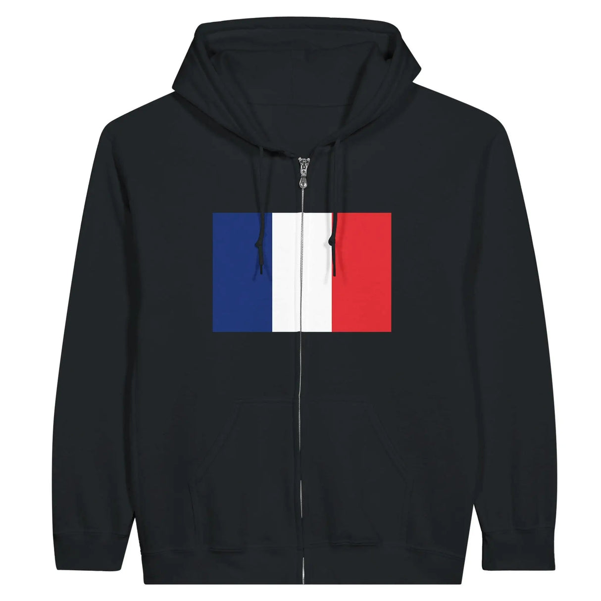 Sweat à capuche drapeau france à fermeture éclair - pixelformaflag