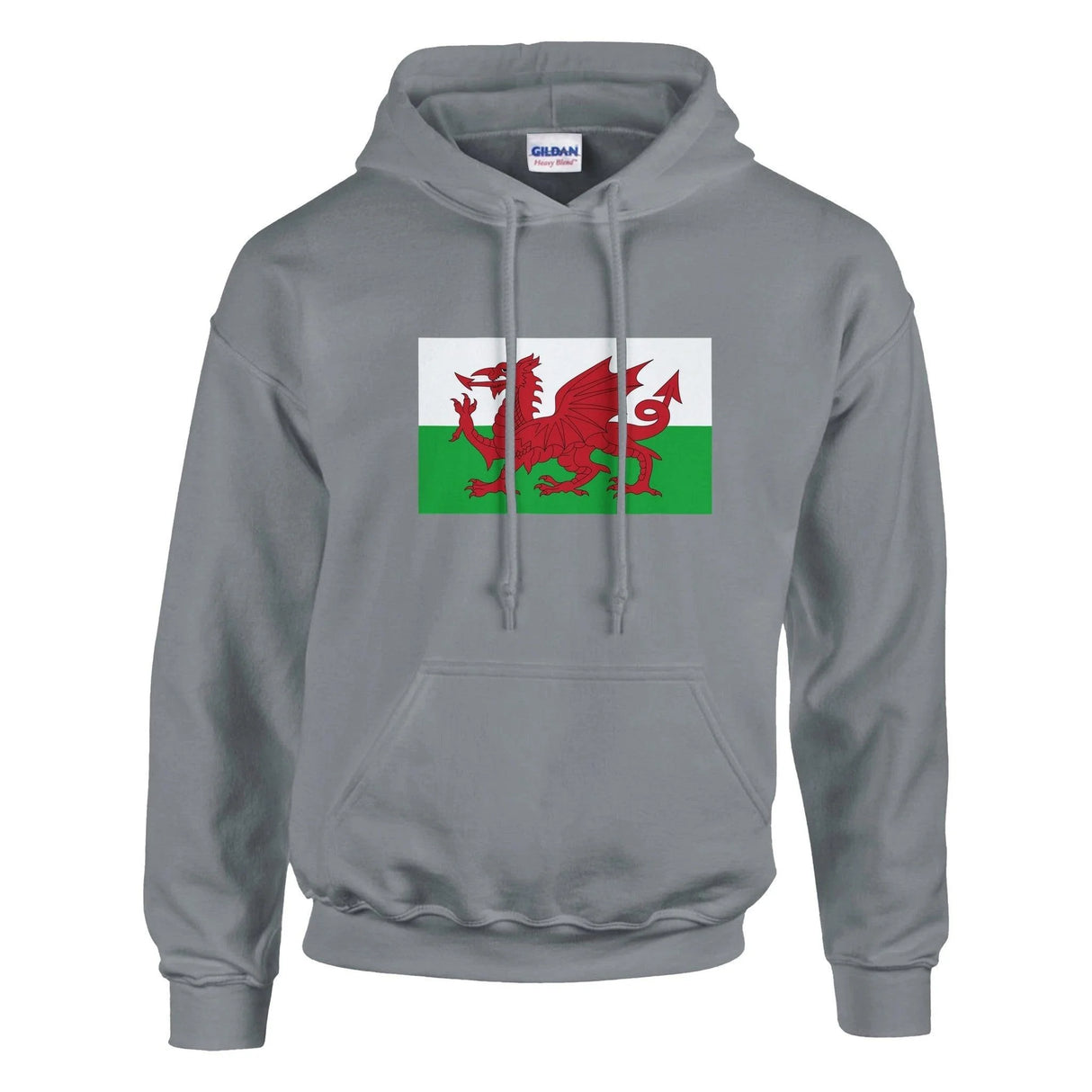 Sweat à capuche drapeau galles coton mélangé broderie