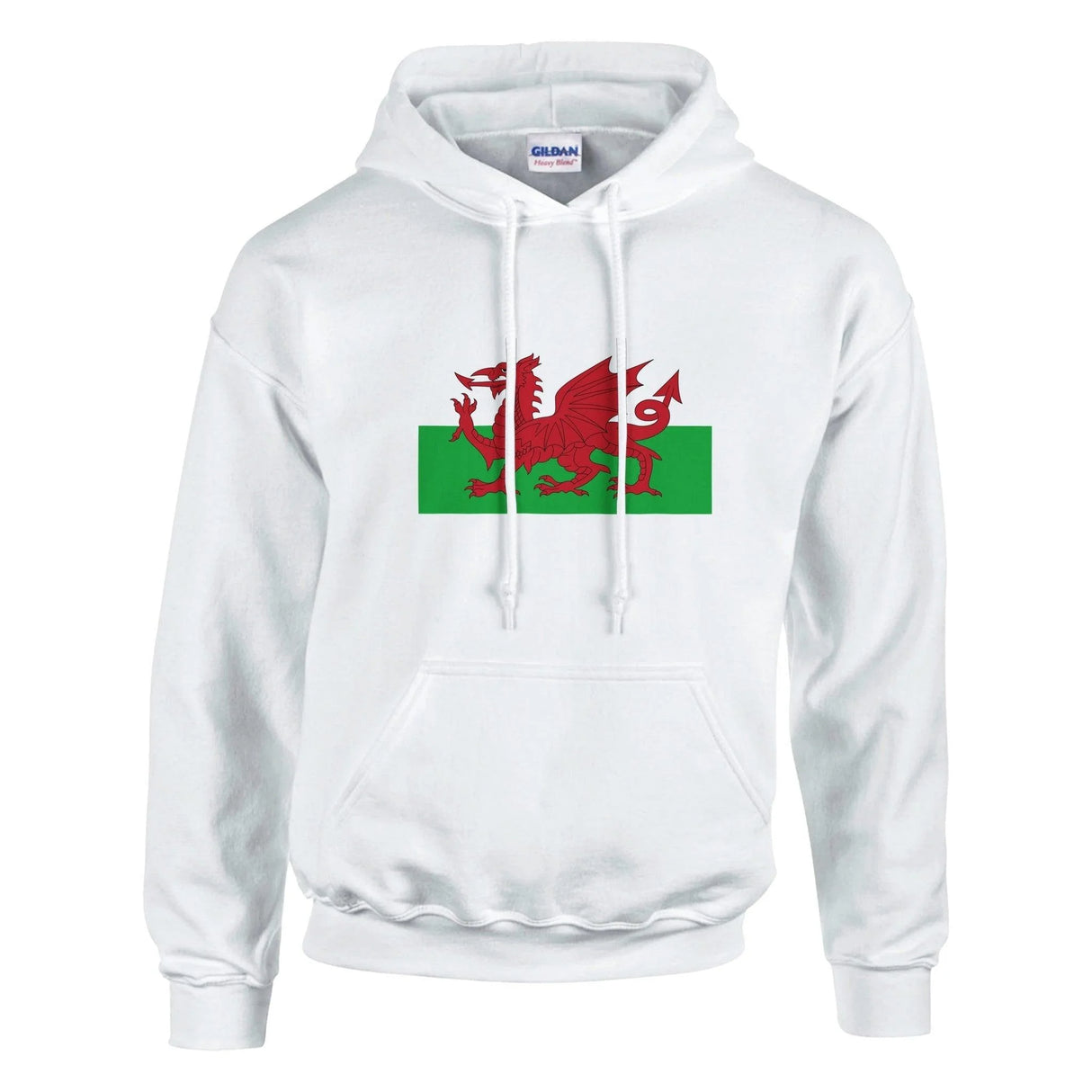 Sweat à capuche drapeau galles coton mélangé broderie