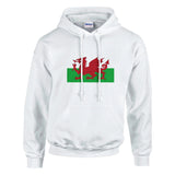 Sweat à capuche drapeau galles coton mélangé broderie