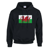 Sweat à capuche drapeau galles coton mélangé broderie