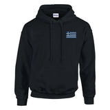 Sweat à capuche drapeau grèce coton mélangé brodé