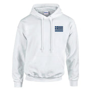 Sweat à capuche drapeau grèce coton mélangé brodé