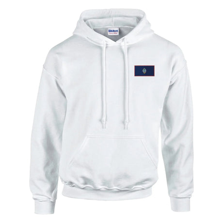 Sweat à capuche drapeau guam coton mélangé brodé