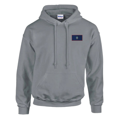 Sweat à capuche drapeau guam coton mélangé brodé