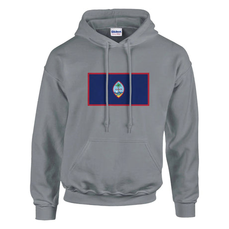 Sweat à capuche drapeau guam coton mélangé broderie