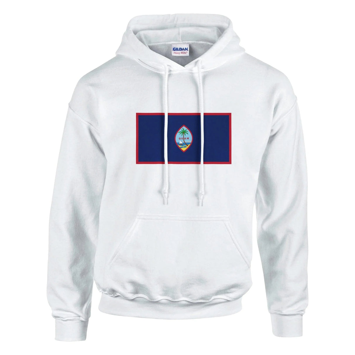 Sweat à capuche drapeau guam coton mélangé broderie