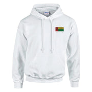 Sweat à capuche drapeau guinée-bissau coton brodé
