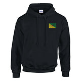 Sweat à capuche drapeau guyane brodé coton mélangé