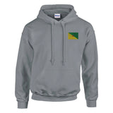 Sweat à capuche drapeau guyane brodé coton mélangé