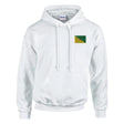 Sweat à capuche drapeau guyane brodé coton mélangé