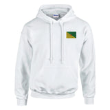 Sweat à capuche drapeau guyane brodé coton mélangé