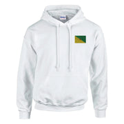 Sweat à capuche drapeau guyane brodé coton mélangé