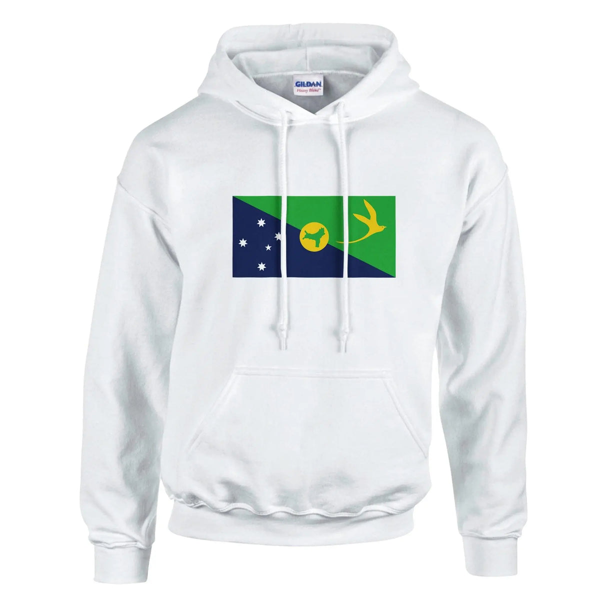 Sweat à capuche drapeau île christmas coton mélangé