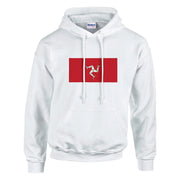 Sweat à capuche drapeau île de man coton mélangé brodé